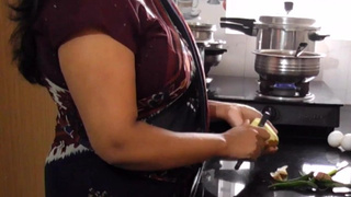 Gorgeous Indian Massive Titties Stepmom Hammered in Kitchen by Stepson