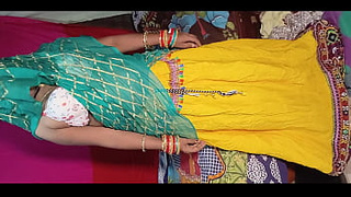 Rajasthani Bhabhi had a lot of fun after taking off her lehenga from her brother-in-law, full 4K tape