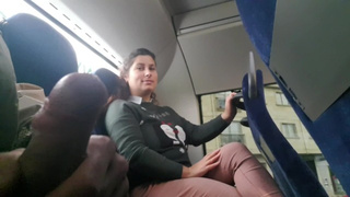 Hidden seduces Milf to Blow&Jerk his Dong in Bus