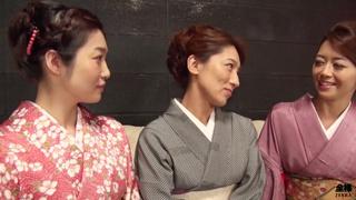 Asian traditional kimono orgy with Maki Hojo and friends