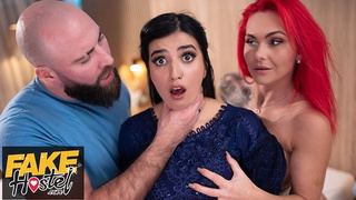 Fake Hostel - Shy Pakistani lady has sexual awakening in threesome with sleazy British lovers