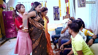 Desi Horny Step Mom Teaches Her Step Daughter How to Fuck for Very 1st Time with Desi Style group-sex Full Film