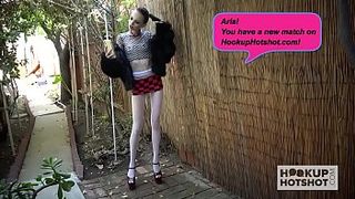 Skinny teen slut Aria Haze gets pounded again by Hookup Hotshot
