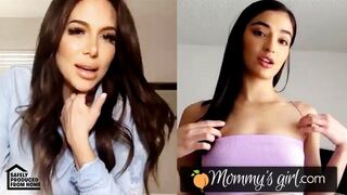 MommysGirl Emily Willis Fingers herself with her Stepmom on Remote after being Grounded