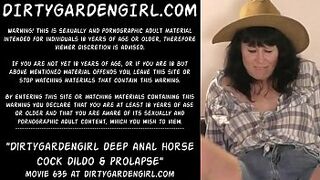 Dirtygardengirl deep anal horse meat dildo & prolapse