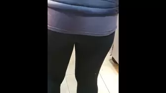 Step Mom in Leggings Teases and Lets her Stepson Fuck and Spunk on Booty (over Pants)