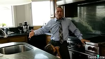 Thin teeny Jill Kassidy cheating man with her massive cocked stepfather