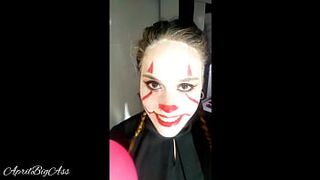 Halloween "IT" deep throat extreme and spunk swallow!!! -RED film complete-