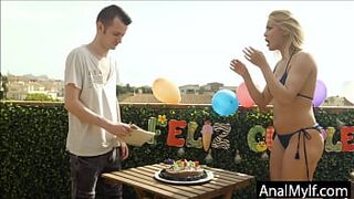 son gets birthday anal surprise from Mom