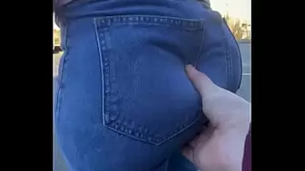 Mom Massive Soft Bum Being Groped In Jeans