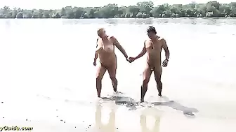 chubby big boob mom gets wild outdoor beach fucked by her young strong cock toyboy
