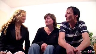 German Cougar teach real older married Lovers how to Fuck in three Some