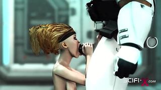 Porn wars! Super intergalactic lady and alien sex in the Universe