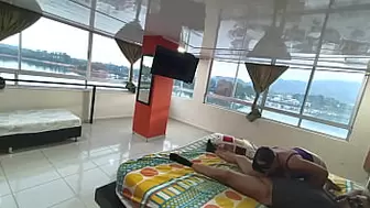 On a trip with my BOSS' WIFEY We had to share the bed and I left all my MILK INSIDE at the Hotel one-one FULLONXRED