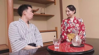 Hubby Mounts Ex-Wife with Pretty Breasts in Asian Kimono