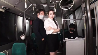 Chinese bitch older wifey with giant natural tits got her wet twat hammered so hard on the bus