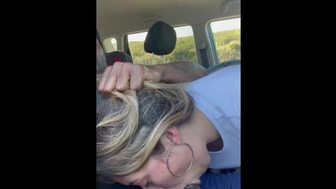 Pulled Over To Side Of Road During Long DRIVE For Some Sloppy Head Action(MUSTWATCH!!)????????????????????